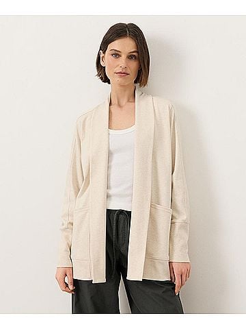 Pact Cream Heather Airplane Wrap Cardigan (view 2)