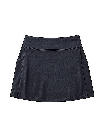 Pact Charcoal Heather On the Go-To Pocket Skort (view 1)