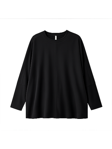 Pact Black Airplane Long Sleeve Poncho (view 1)