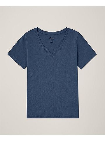 Pact French Navy Softspun V-Neck Tee (view 1)