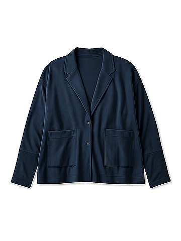 Pact French Navy Heather Airplane Relaxed Blazer (view 1)