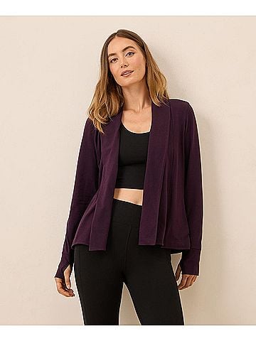 Pact Berry Jam Luxe Essential Swing Cardigan (view 2)