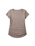 Pact Stucco Heather Maternity Ruched Tee Size S - photo 1