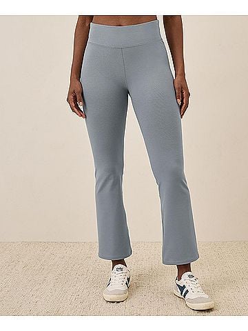 Pact Smoke Blue On the Go-To Cropped Bootcut Legging (view 2)