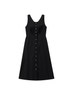 Pact Black Canopy Linen Blend Button-Front Dress Size S - photo 1