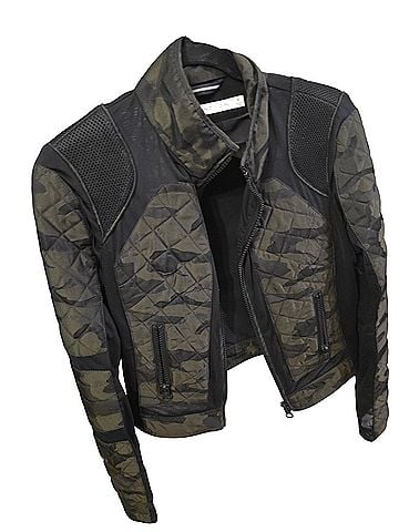 Blanc Noir Camo Mesh Moto Jacket (view 1)
