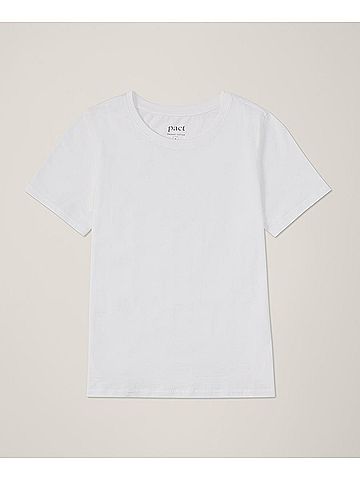 Pact White Softspun Crew Neck Tee (view 1)