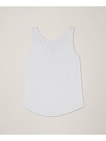 Pact White Featherweight Slub Reversible Tank (view 1)