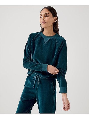Pact Celestial Cotton Velour Crew Pullover (view 2)