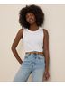 Pact White Softspun High Neck Tank Size S - photo 2