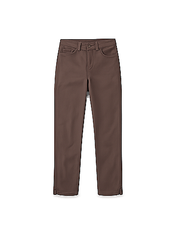 Pact Deep Taupe Stretch Twill Denim Slim Straight Pant (view 1)