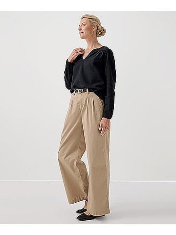 Pact Sesame Boulevard Brushed Twill Wide Leg Trouser (view 2)