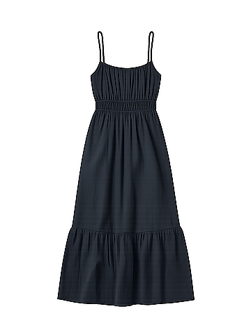 Pact Black Coastal Double Gauze Cami Maxi Dress (view 1)