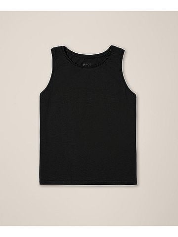 Pact Black Softspun High Neck Tank (view 1)