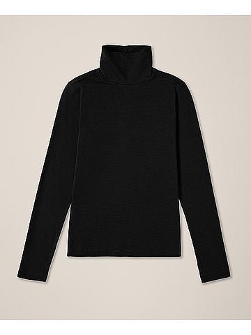 Pact Black Luxe Stretch Jersey Slim Turtleneck (view 1)