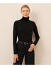 Pact Black Luxe Stretch Jersey Slim Turtleneck Size S - photo 2