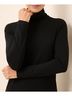 Pact Black Luxe Stretch Jersey Slim Turtleneck Size S - photo 3