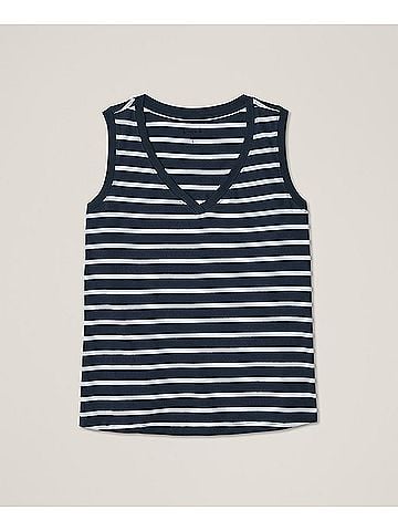 Pact Monterey Stripe Softspun V-Neck Tank (view 1)