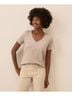 Pact Flax Heather Softspun V-Neck Tee Size XS - photo 2