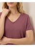 Pact Mauve Softspun V-Neck Tee Size M - photo 4