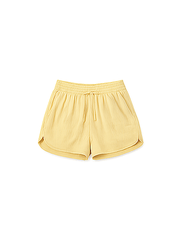 Pact Sungold Coastal Double Gauze Curved Hem Short (view 1)