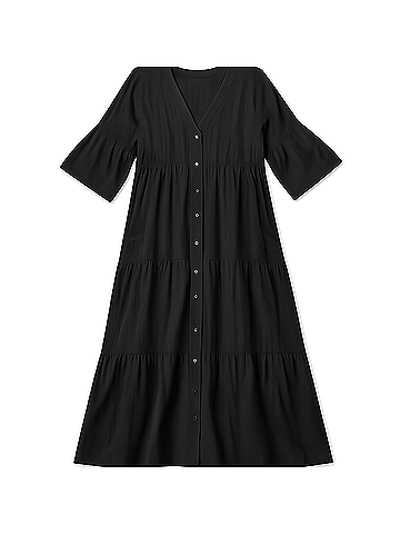 Pact Black The Coastal Midi Dress (view 1)