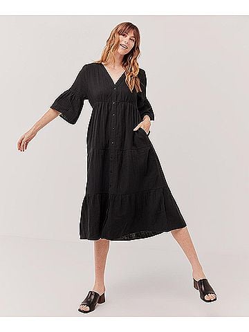 Pact Black The Coastal Midi Dress (view 2)