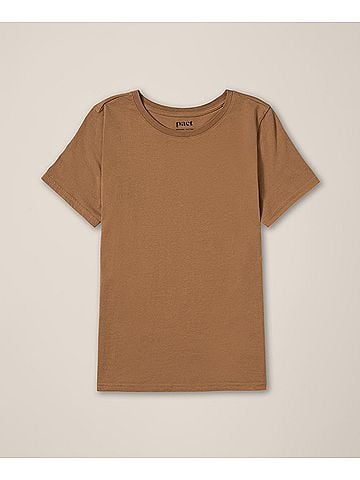 Pact Brown Sugar Softspun Crew Neck Tee (view 1)