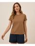 Pact Brown Sugar Softspun Crew Neck Tee Size S - photo 2