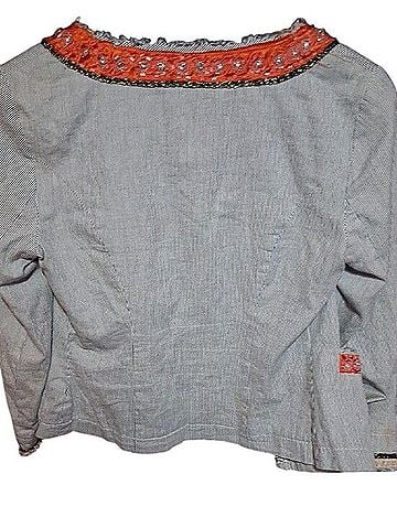 Free People Striped Cropped Blazer with Freyed Trim Blazer (view 2)