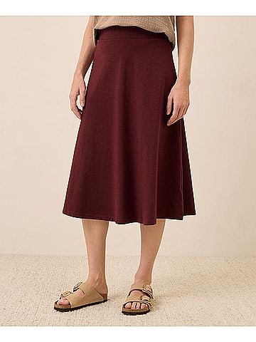 Pact Ruby Heather Fit and Flare Midi Skirt (view 2)