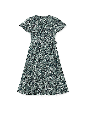 Pact Celestial Prairie Floral Cafe Crepe Wrap Dress (view 1)