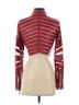 Bebe 100% Leather Stripes Red Bebe Track Jacket Size S - photo 2