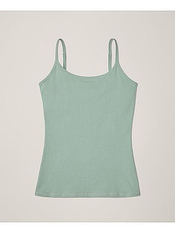 Pact Agave Green Everyday Shelf Bra Long Camisole (view 1)