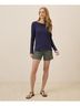 Pact Eclipse Purple Featherweight Slub Long Sleeve Tee Size M - photo 3