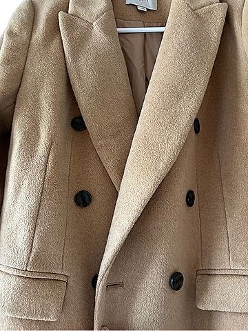 Ann Taylor LOFT Wool Blend Camel Long Pea Coat Coat (view 2)