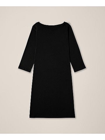 Pact Black Softspun Boat Neck Dress (view 1)