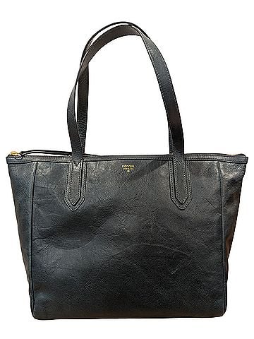 Fossil Sydney Shopper Heritage Blue Leather Tote (view 1)