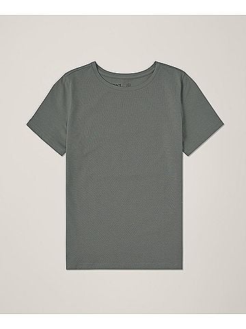 Pact Castor Green Luxe Stretch Jersey Slim Tee (view 1)