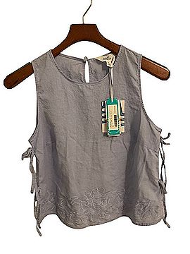 Market and Spruce Linen Blouse Side Tie Tank Top (view 1)