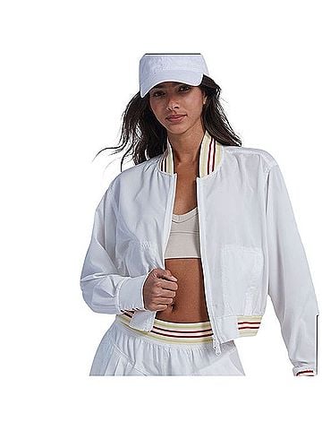 Free People Top Seed Cropped Retro Zip Up Jacket Jacket (view 1)
