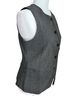 Gap 63% Polyester 33% Rayon 4% Spandex 100% Polyester Plaid Black Gray Vest Size S - photo 2