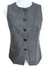 Gap 63% Polyester 33% Rayon 4% Spandex 100% Polyester Plaid Black Gray Vest Size S - photo 1