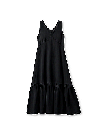 Pact Black Coastal Double Gauze Beach To Brunch Dress (view 1)
