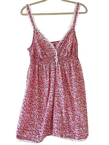 Victoria's Secret Angel's Pink Floral Cotton Sleep Chemise Dress Casual Dress (view 1)