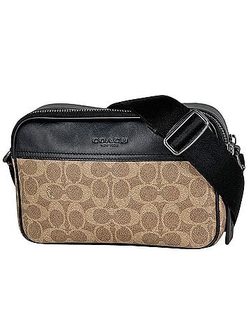 Coach Coach Graham Signature Coated Canvas Shoulder Bag, Brown/Black, CV921, Men's (view 1)