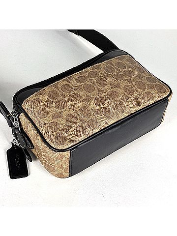 Coach Coach Graham Signature Coated Canvas Shoulder Bag, Brown/Black, CV921, Men's (view 2)