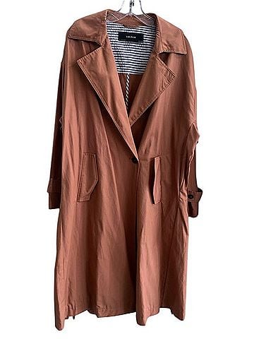 Zara Basic Rust Trench Coat Trenchcoat (view 2)