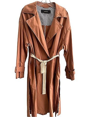 Zara Basic Rust Trench Coat Trenchcoat (view 1)
