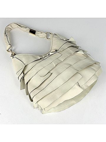 Yves Saint Laurent Yves Saint Laurent YVES SAINT LAURENT Shoulder Bag Saint-Tropez Frill Leather Ivory 122245 Women's (view 2)
